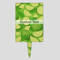 Lime Background Cake Topper