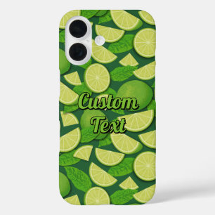 Lime Background iPhone 16 Case