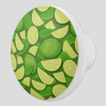 Lime Background Ceramic Knob