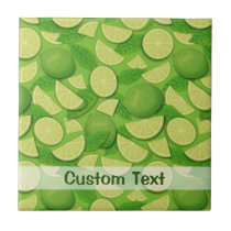 Lime Background Ceramic Tile