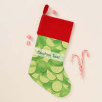 Lime Background Christmas Stocking