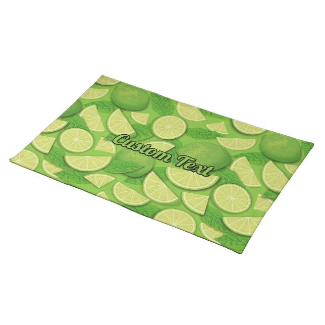 Lime Background Cloth Placemat (On Table)