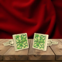 Lime Background Cufflinks