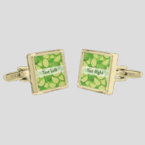 Lime Background Cufflinks