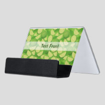 Lime Background Desk Business Card Holder