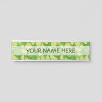 Lime Background Door Sign