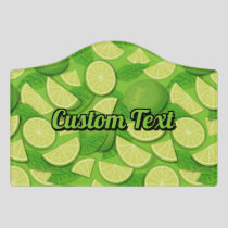 Lime Background Door Sign