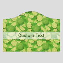 Lime Background Door Sign