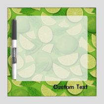 Lime Background Dry Erase Board