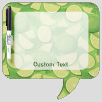 Lime Background Dry Erase Board