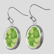 Lime Background Earrings