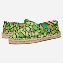 Lime Background Espadrilles