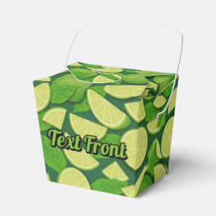 Lime Background Favor Boxes