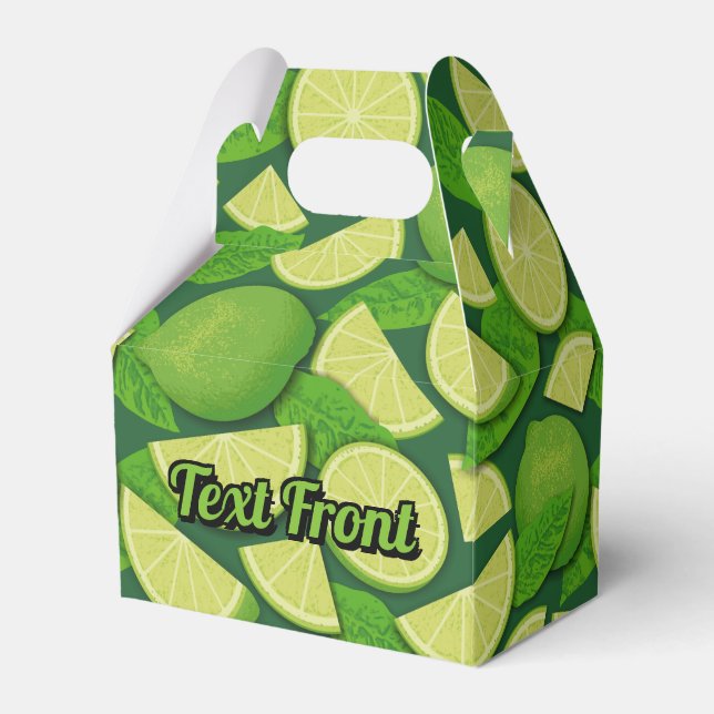 Lime Background Favor Boxes (Front Side)