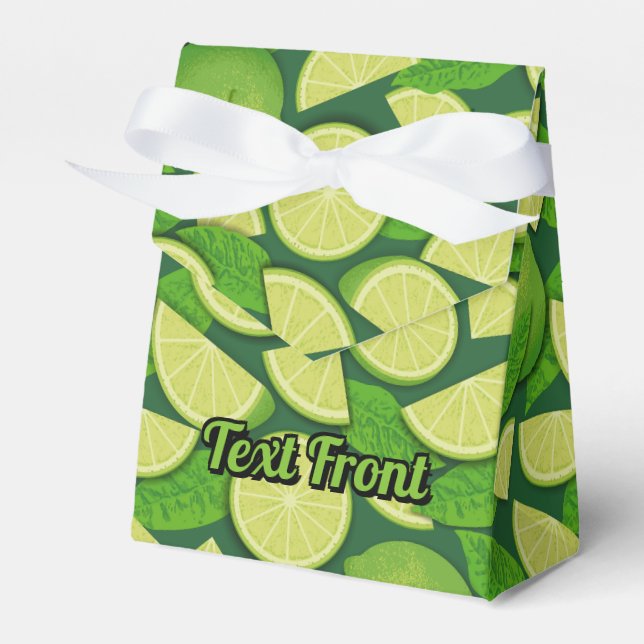 Lime Background Favor Boxes (Front Side)
