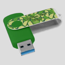 Lime Background Flash Drive
