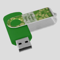 Lime Background Flash Drive