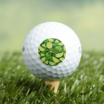Lime Background Golf Balls