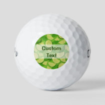 Lime Background Golf Balls