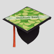 Lime Background Graduation Cap Topper