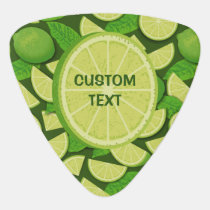 Lime Background Guitar Pick