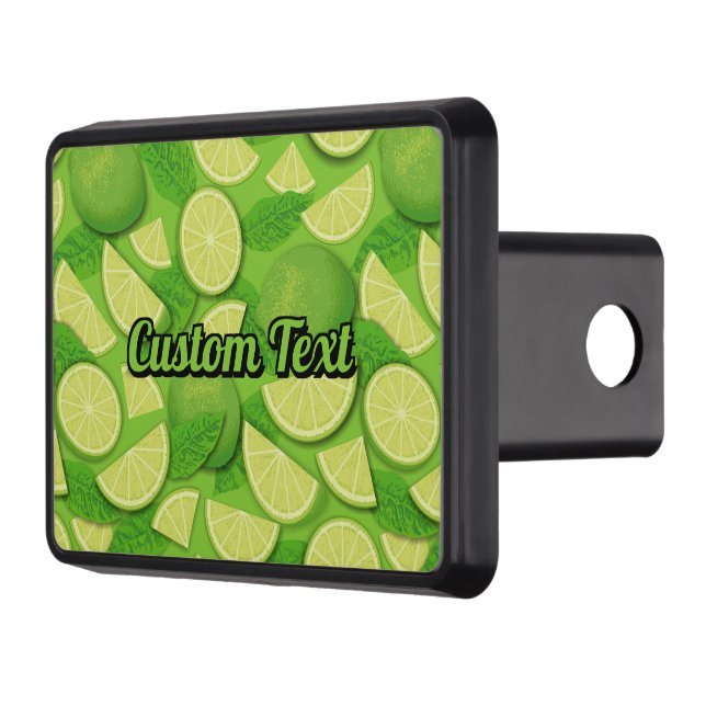 Lime Background Hitch Cover (Left)