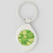 Lime Background Keychain