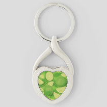 Lime Background Keychain