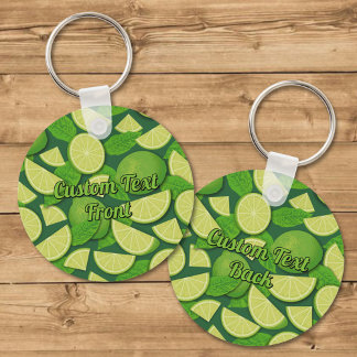 Lime Background Keychain