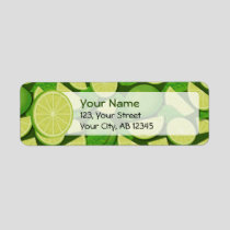 Lime Background Label