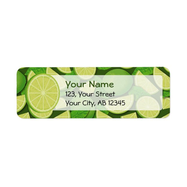 Lime Background Label (Front)