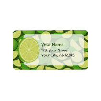 Lime Background Label