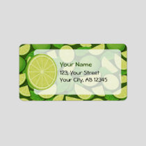 Lime Background Label