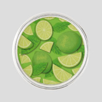 Lime Background Lapel Pin