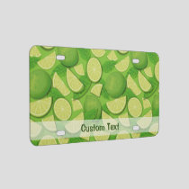 Lime Background License Plate
