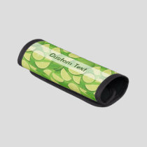 Lime Background Luggage Handle Wrap