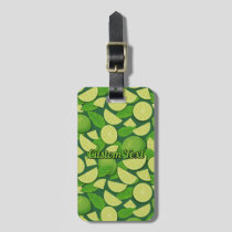 Lime Background Luggage Tag