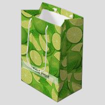 Lime Background Medium Gift Bag