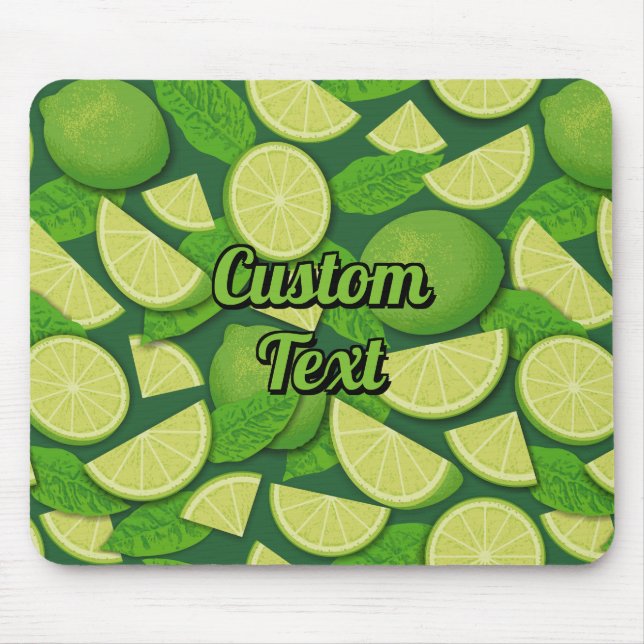 Lime Background Mouse Pad (Front)