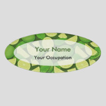 Lime Background Name Tag
