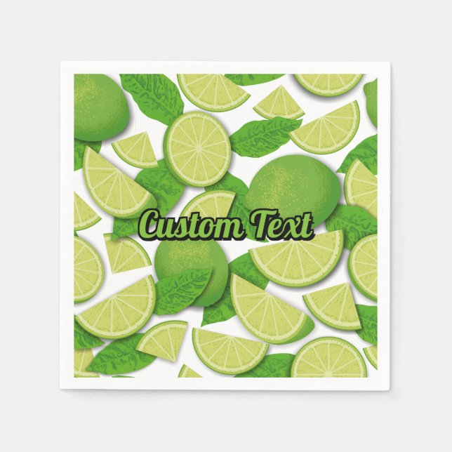 Lime Background Napkins (Front)