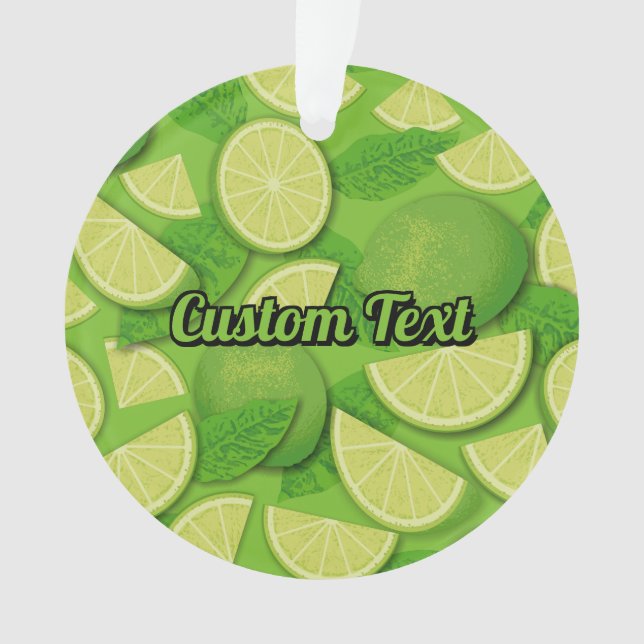 Lime Background Ornament (Front)