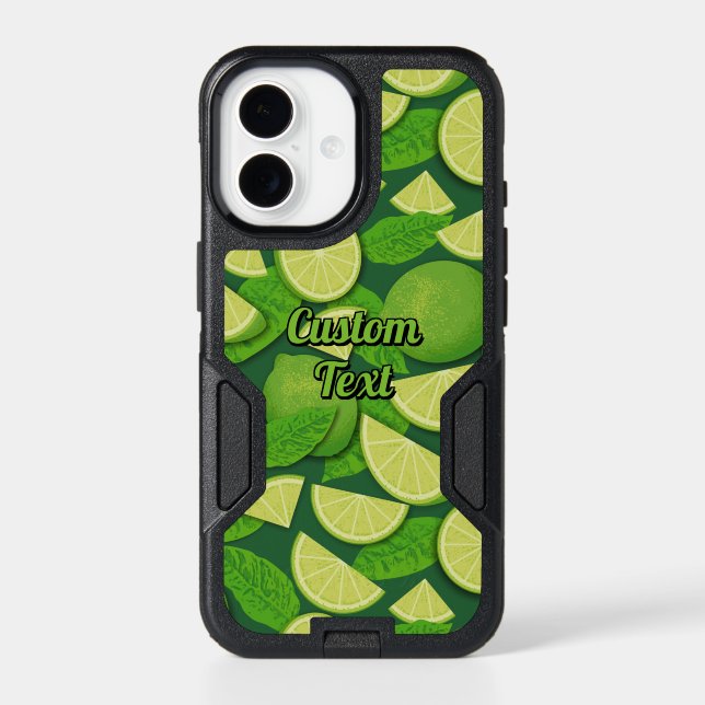Lime Background Otterbox iPhone Case (Back)
