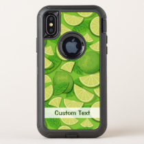Lime Background OtterBox Defender iPhone X Case