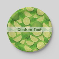 Lime Background Paper Plates