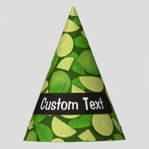 Lime Background Party Hat
