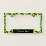 Lime Background Pattern License Plate Frame at Zazzle