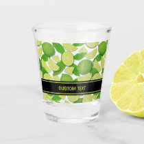 Lime Background Pattern Shot Glass