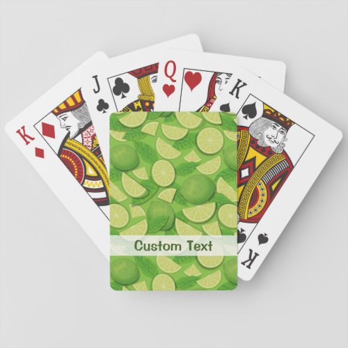 Lime Background Playing Cards