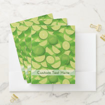 Lime Background Pocket Folder